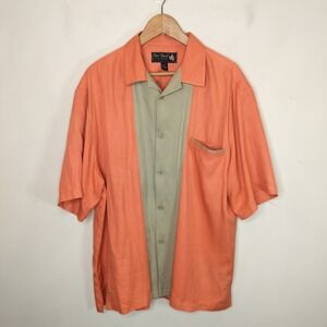 Nat Nast Button Up Shirt 100% Silk Short Sleeve